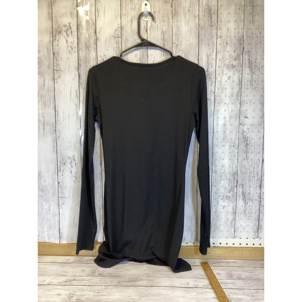 Embroidered Cross Pattern Notched Neck Dress – Bo… - image 3